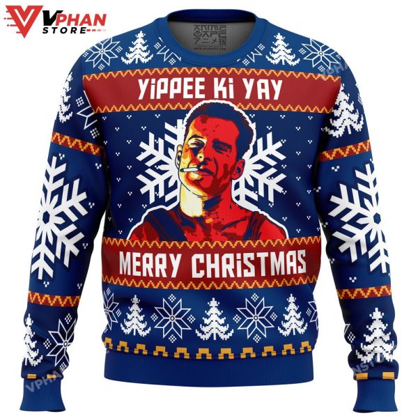 Yippee Ki Yay Die Hard Ugly Christmas Sweater