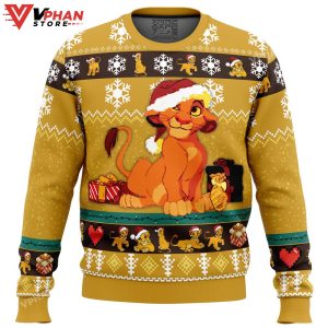 Young Simba The Lion King Ugly Christmas Sweater 1