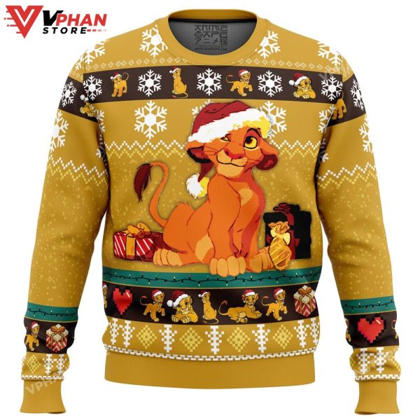 Young Simba The Lion King Ugly Christmas Sweater