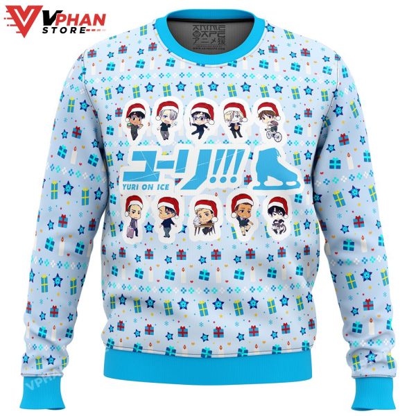 Yuri On Ice Cute Chibi Ugly Christmas Sweater