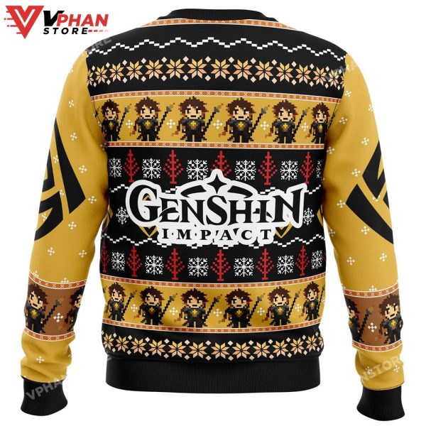 Zhongli Genshin Impact Ugly Christmas Sweater