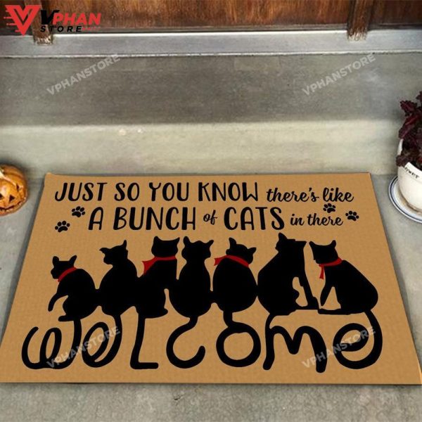 A Bunch Of Cats In There Welcome DoorMat