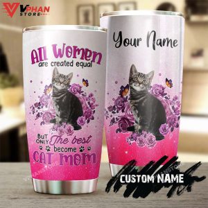 A Woman With Guitar And Her Cat Personalized Tumbler 1