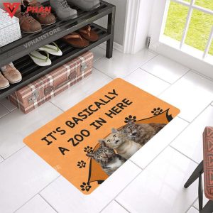 A Zoo In Here Cat Welcome DoorMat 1