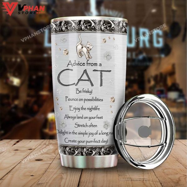 Advice From Cat Enjoy The Nightlife Jewelry Style Personalized Tumbler