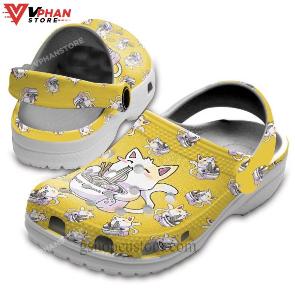 Anime Cat Manga Cat Noodle Japan Funny Cute Clogs Shoes