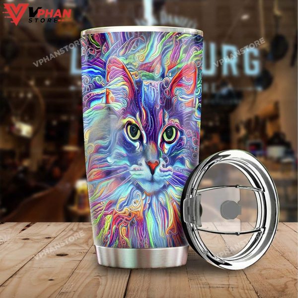 Beautiful Cat Art Painting Personalized Tumbler