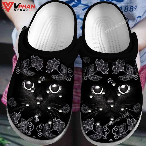 Black Cat Eyes Classic Clogs Shoes