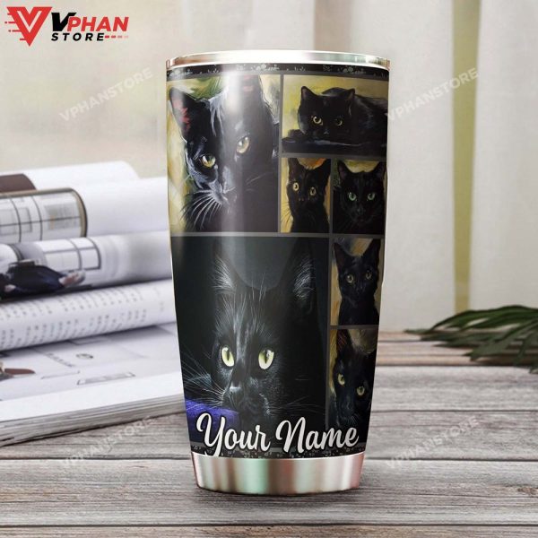 Black Cat Face Unique Personalized Tumbler