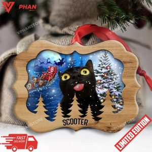 Black Cat Funny Love Xmas Light Decor Tree Hanging Personalized Orn 3