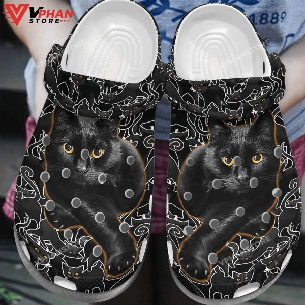 Black Cat My Naughty Cat Classic Clogs Shoes