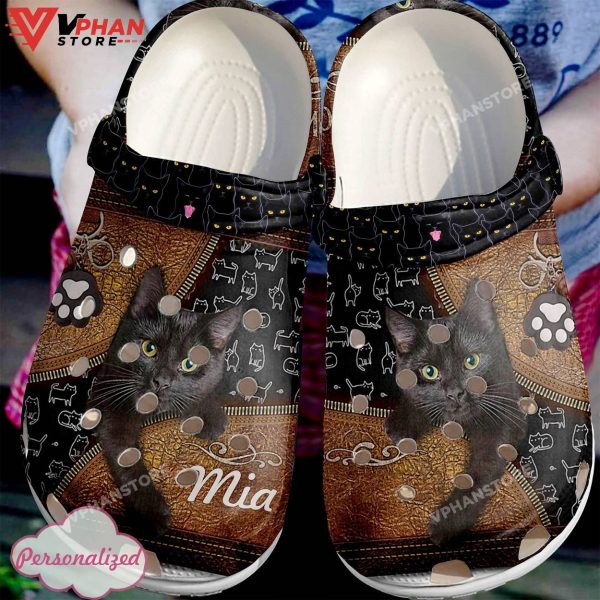 Black Cat Personalized Clog Classic Clogs Shoes