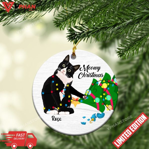 Black Cat Personalized Ornament