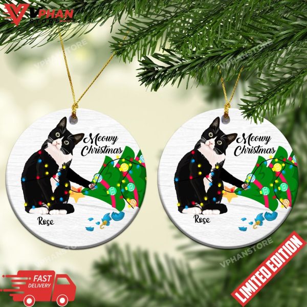 Black Cat Personalized Ornament