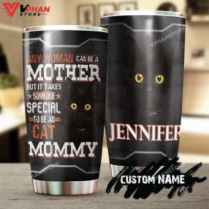 Black Cat Special Mommy For Cat Lover Personalized Tumbler 1