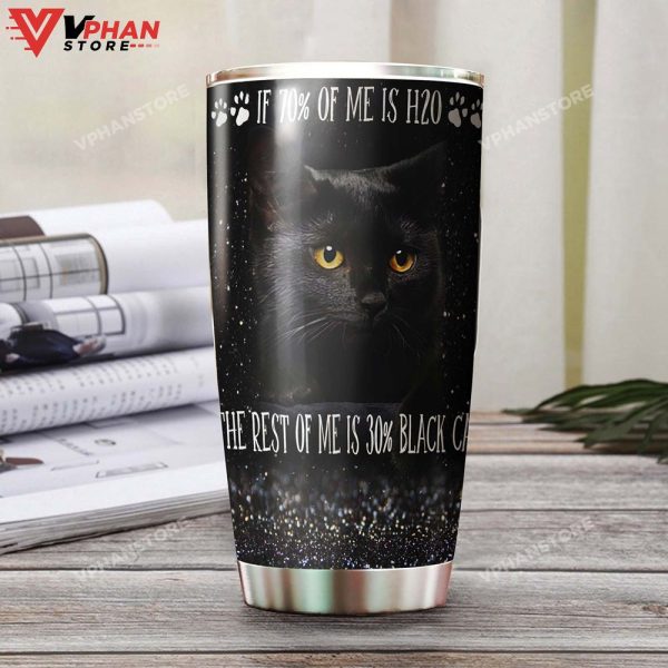 Black Cat The Rest Of Me Is Black Cat Personalized Tumbler