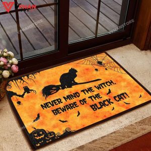 Black Cat Welcome DoorMat 1