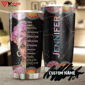 Black Woman Faith Lover Catholic You Are Chosen Personalized Tumbler 1