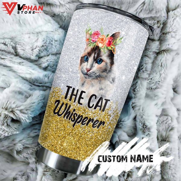 Born To Be A Cat Mom Forced To Go To Work Personalized Tumbler