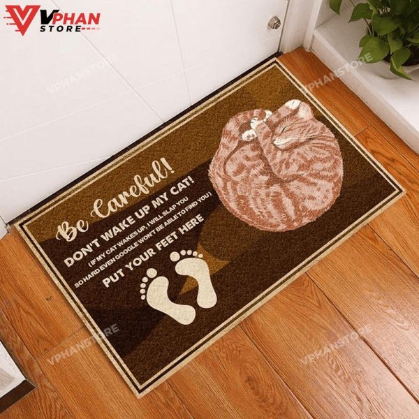 Cat Be Careful Easy Clean Welcome DoorMat