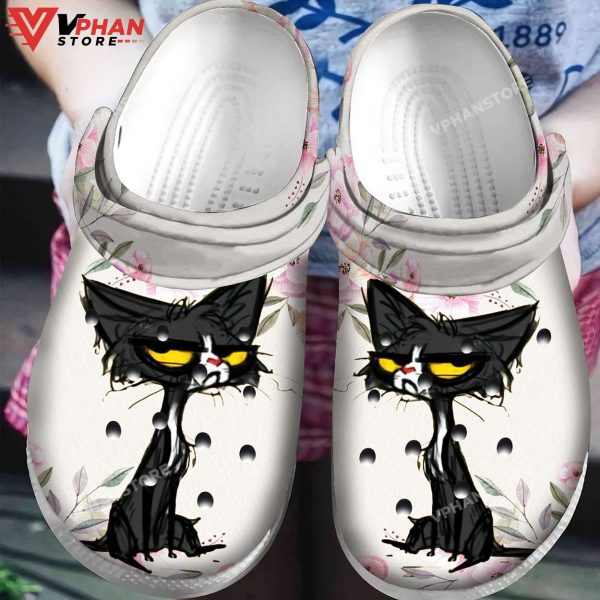 Cat Black Rubber Clogs Shoes