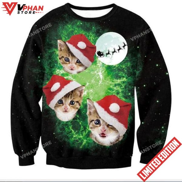 Cat Christmas Ugly Sweater