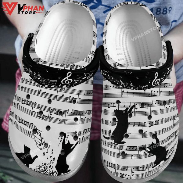 Cat Clog Cat Loves Music Classic Clogs Shoes