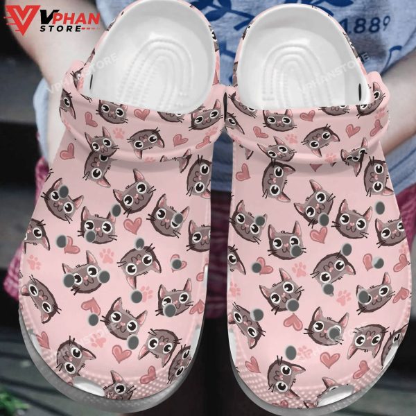 Cat Clog Cute Cat Faces Classic Clogs Shoes