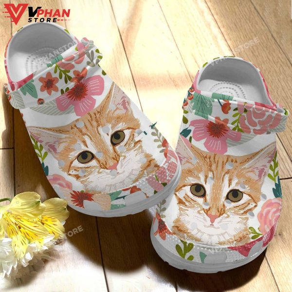 Cat Clog Floral Cat Classic Clogs Shoes