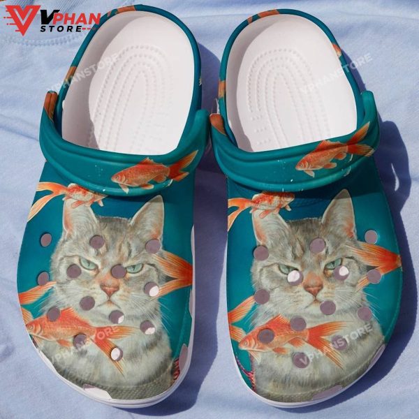 Cat Clog Here Fishy Wishy Grumpy Cat Classic Clogs Shoes