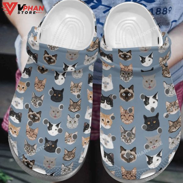 Cat Clog Whitesole Cat Faces Classic Clogs Shoes