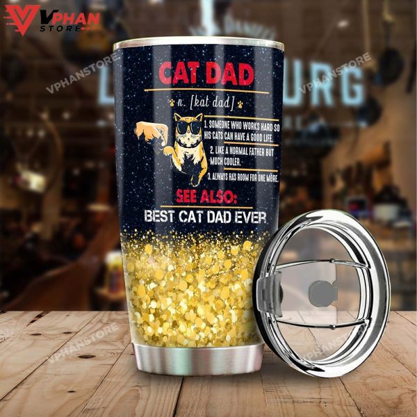 Cat Dad Definition Best Cat Dad Ever Personalized Tumbler