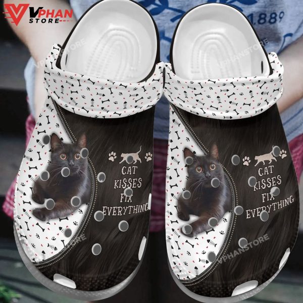 Cat Kisses Fix Everything Classic Clogs Shoes