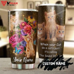 Cat Kitty The Sound Of Love Personalized Tumbler 1