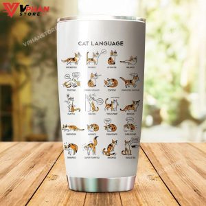 Cat Language Stainless Steel Tumbler 1