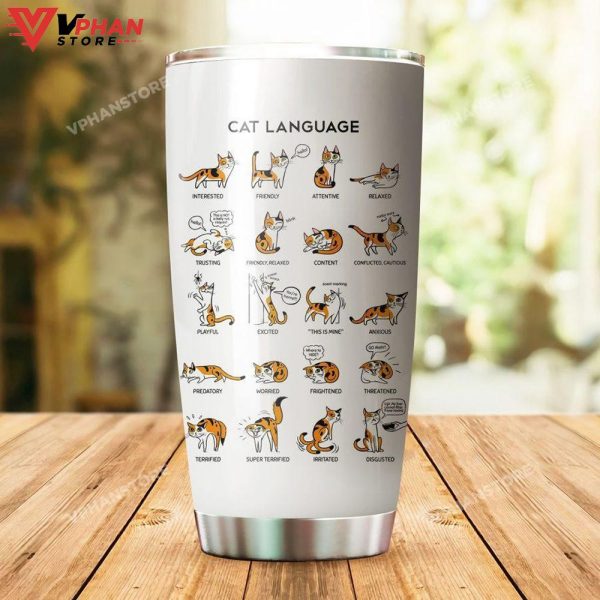 Cat Language Stainless Steel Tumbler