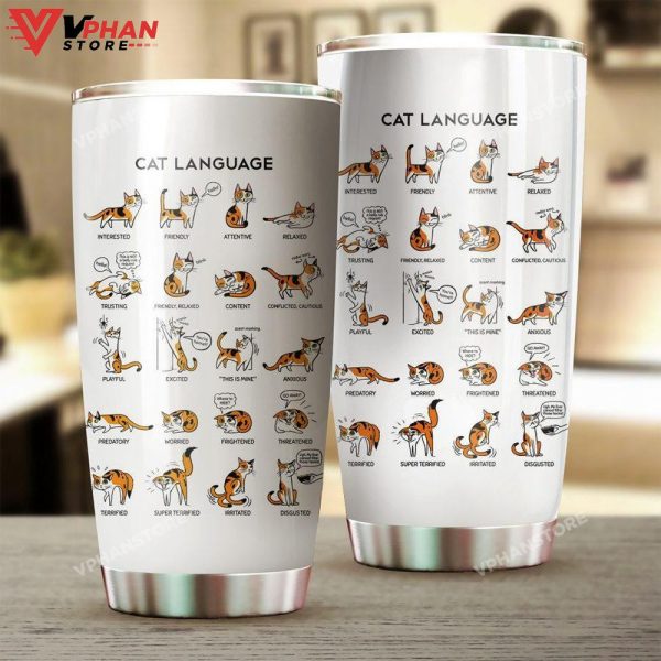 Cat Language Stainless Steel Tumbler