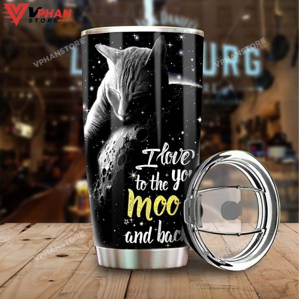 Cat Love You To Moon And Back Personalized Tumbler