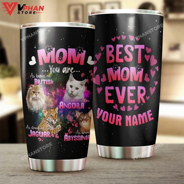 Cat Mom You Are As Strong As Jaguar Personalized Tumbler