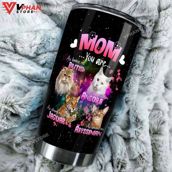 Cat Mom You Are As Strong As Jaguar Personalized Tumbler