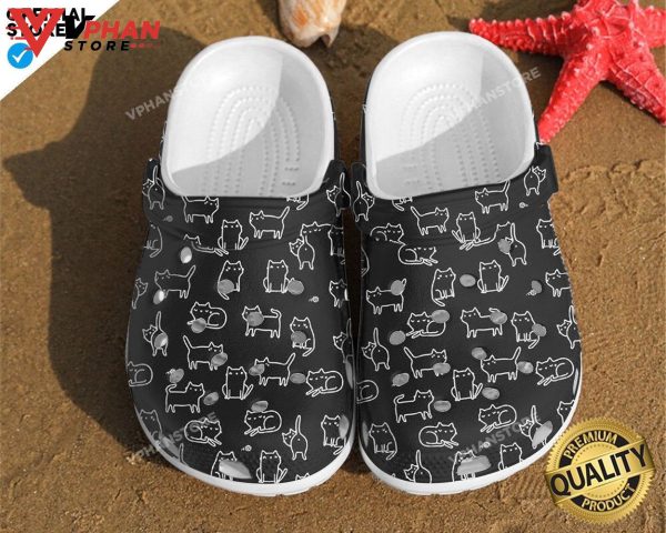 Cat Pattern Classic Clogs Shoes