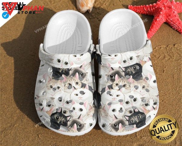 Cat Pattern Classic Clogs Shoes