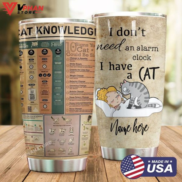 Cat Personalized Cat Knowledge Tumbler