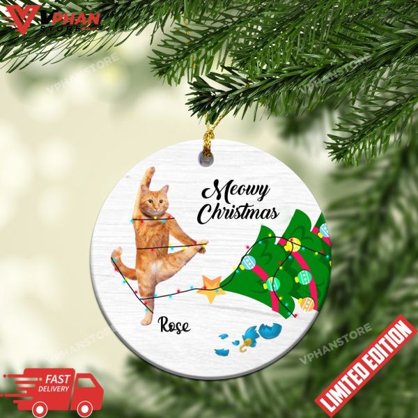 Cat Personalized Ceramic Ornament