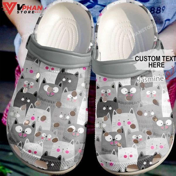 Personalized Cat Pattern Classic Clogs Shoes