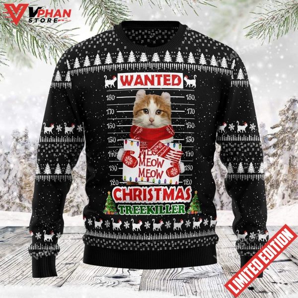 Cat Treekiller Custom Photo Ugly Sweater