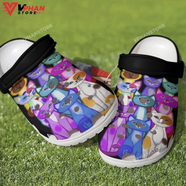 Colorful Cat Classic Clogs Shoes