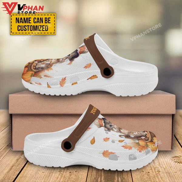 Cat With Pumpkin And Cross Personalized For Jesus Clogs Shoes