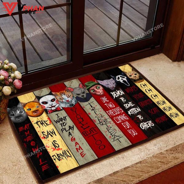 Cats Halloween All Over Printing Doormat