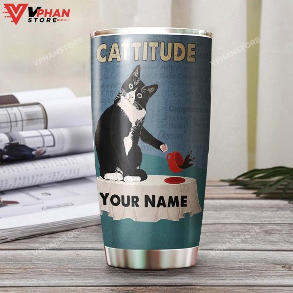 Cattittude I Do What I Want Personalized Tumbler